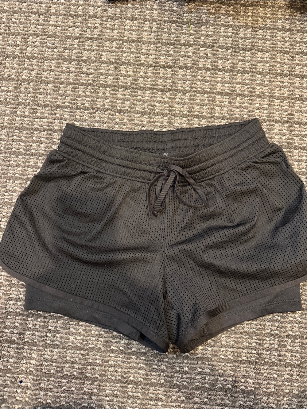 Champion Black Mesh Athletic Shorts with Drawstring. Size small